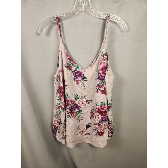 Torrid Floral Grey Sophie Challis Double Layer Swing Cami Size 3 - Picture 2 of 6
